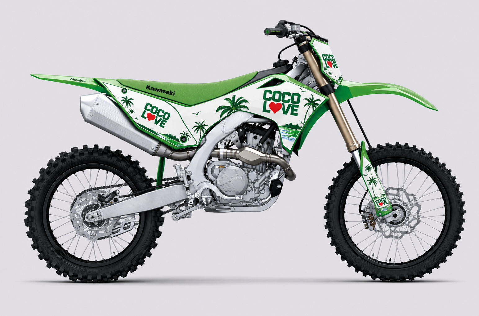 Brand-new CocoLove-wrapped motorbike — the Love Machine giveaway prize