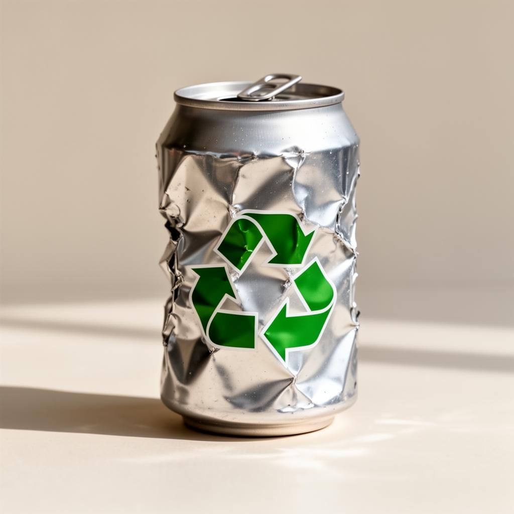 Recyclable aluminum can, never plastic